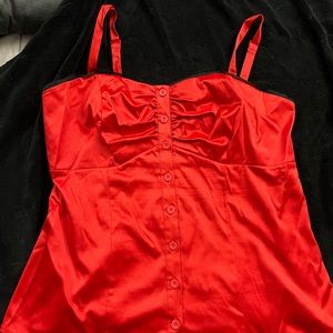 Torrid plus size red satin spaghetti strap.